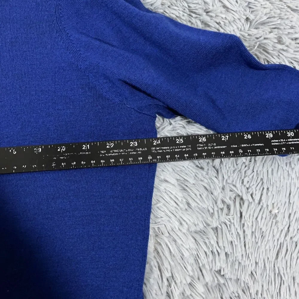 G Fore Adult Sweater Mens XXL Blue Purple Wool Solid Pullover Long Sleeve Mens